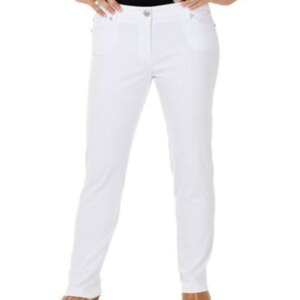 Zac & Rachel Women's 18 Millennium Pants Stretch Straight White Never Worn